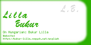 lilla bukur business card